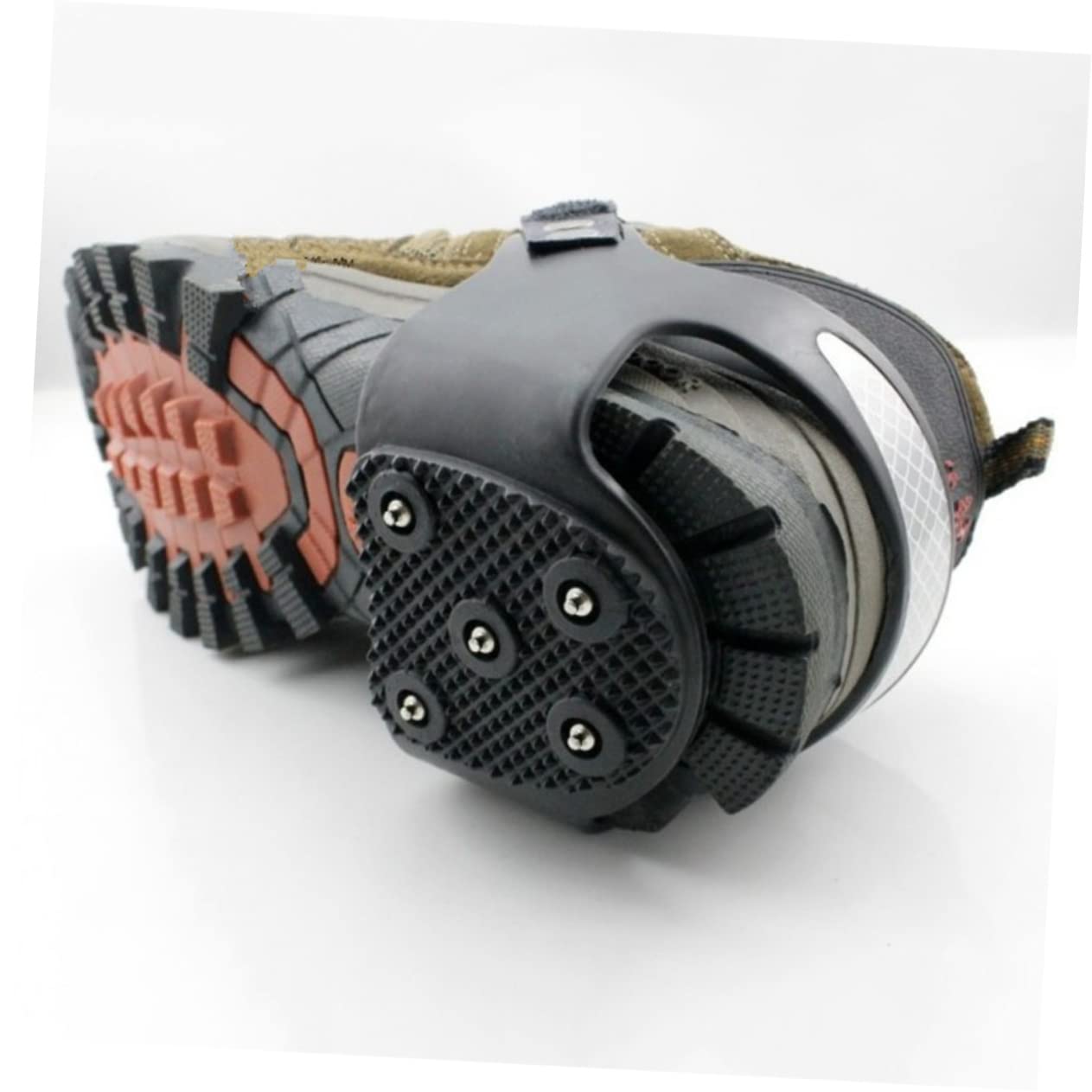 ramponi per tacchetti da ghiaccio tacchetti per ghiaccio e neve da donna catena ramponi da ghiaccio arrampicata attrezzatura kit montagna tacchetti scarpe manopole 5 denti