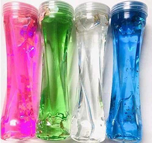 YBN Designer Unicorn Crystal Colorful Sparkling Glittery Slime for Kids (L - Pack of 4)