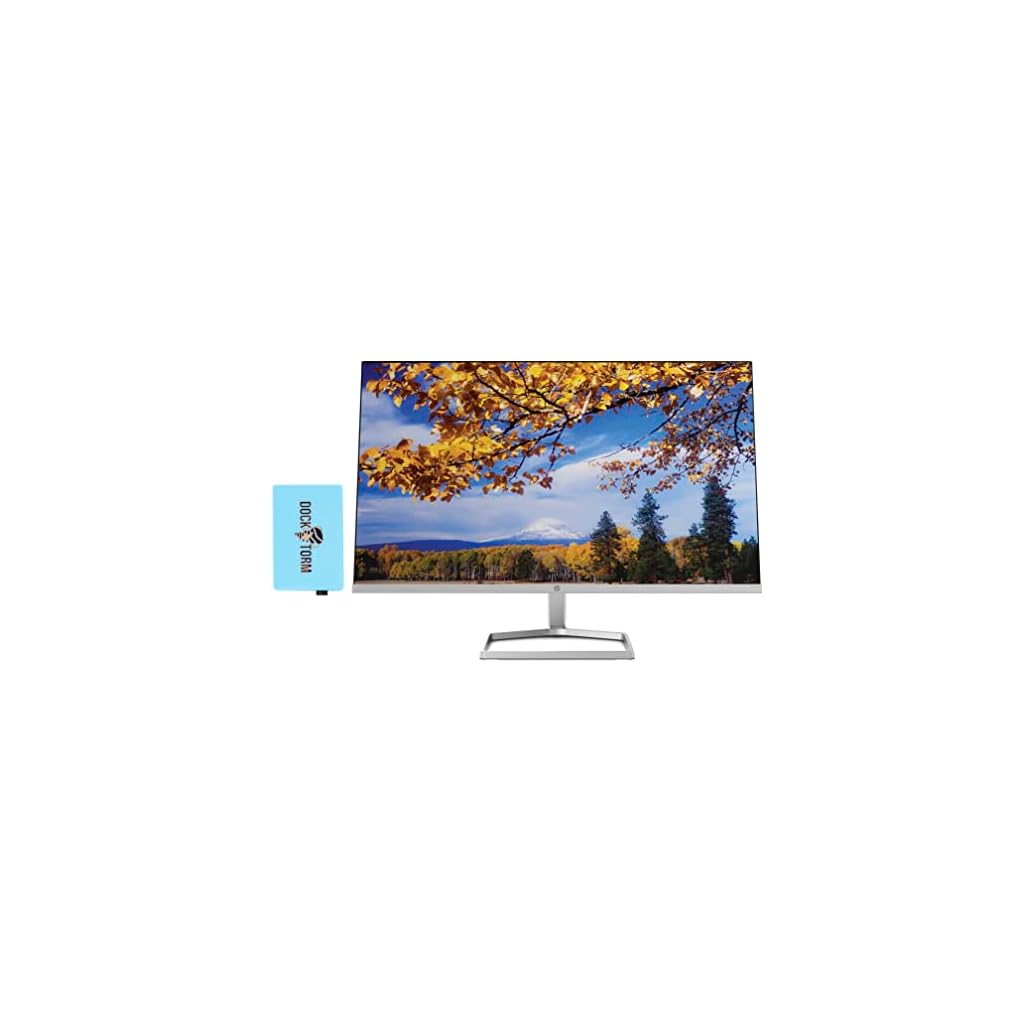HP-27-inch-1080P-Computer-Monitor-in-Silver-and-Black-27-Full-HD-1920-x-1080-75Hz-Anti-Glare-IPS-Display-with-AMD-FreeSync-2-HDMI-1-VGA-Highly-Accurate-Color-2023-Model-with-Docztorm-Dock