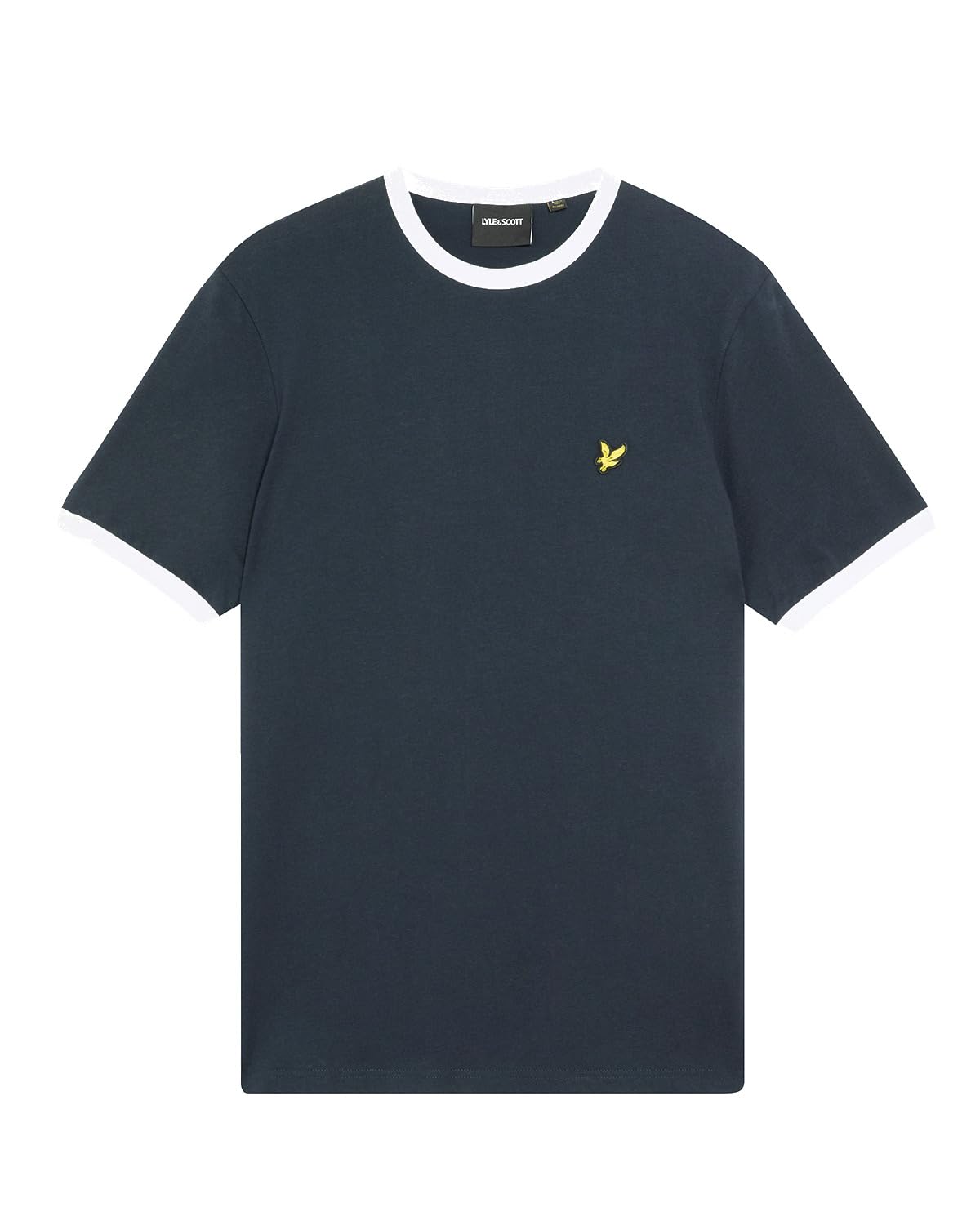 Lyle & Scott Tipped Polo Shirt - Navy - Men's - 2XL - Cotton Elastane Blend