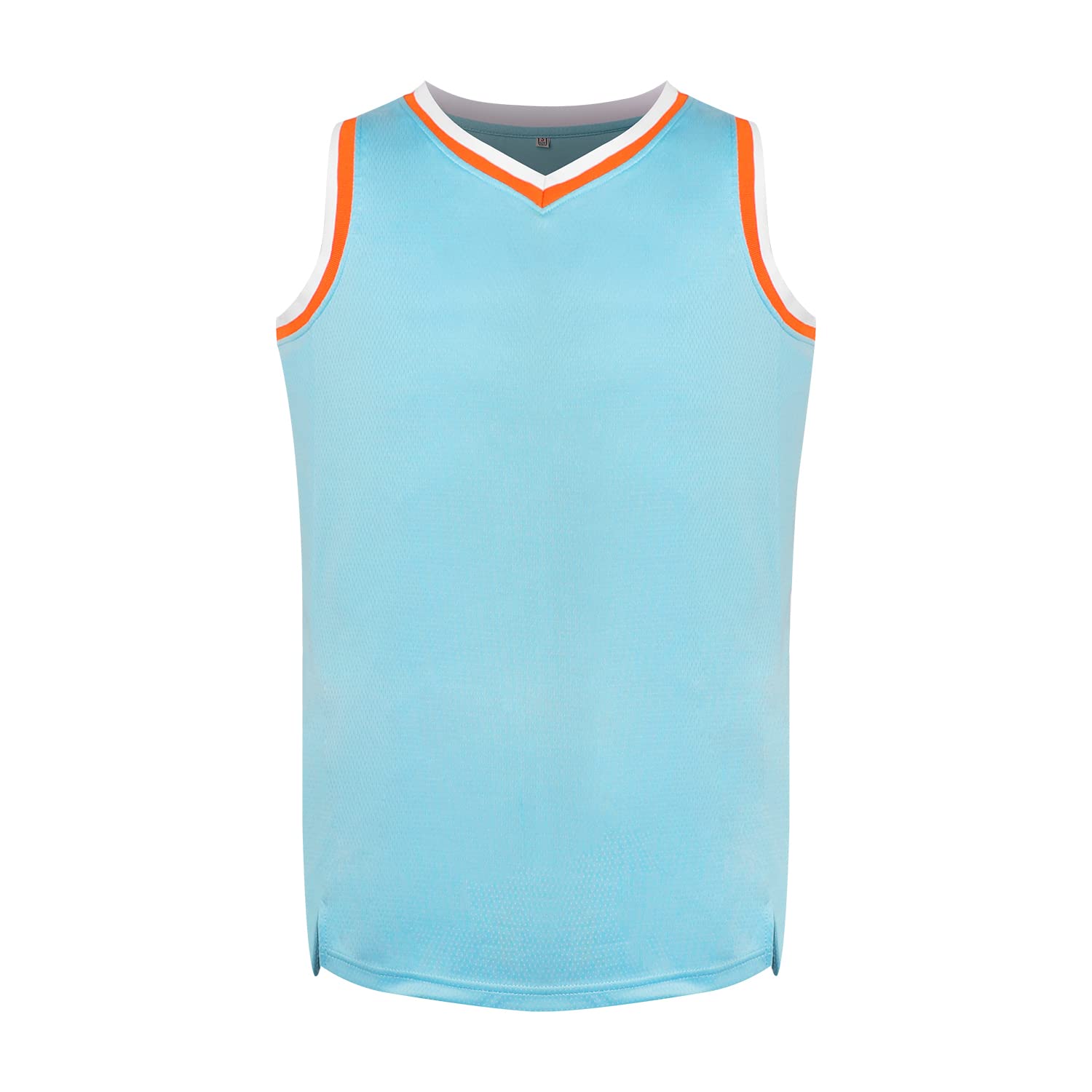 MESOSPERO Blank Basketball Jersey Men's Mesh Athletic Sports Shirts Black Yellow White Blue Red S-3XL(Light Blue,3X-Large)