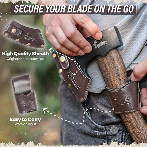 15-Camping-Hatchet-Axe-Camping-Axe-with-1045-High-Carbon-Steel-Hatchet-Axe-with-Sheath-Bushcraft-Axe-with-Handle-Splitting-Hatchet-for-Chopping-Wood-Hatchet-Axe-for-Camping