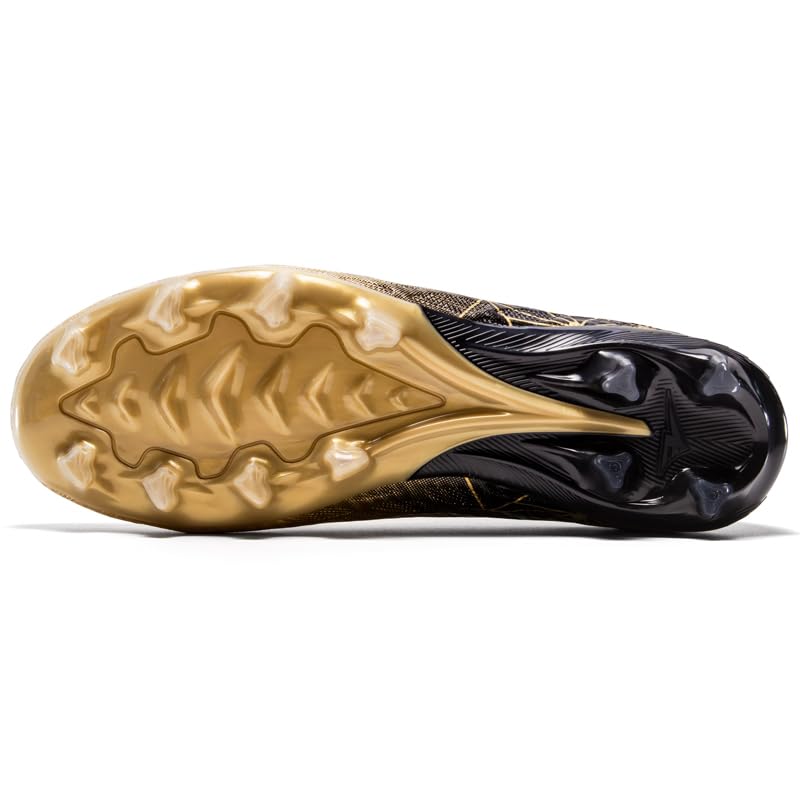 High Top Soccer Cleats, Professional Training Shoes, Purple Green Black Gradient, Mesh Polyester, Anti-Slip, Breathable, Outdoor Football Boots for Adult Men3