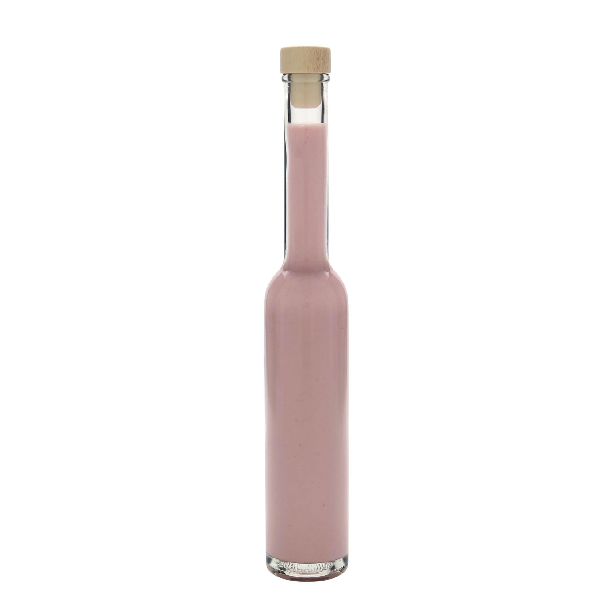 Set di 12 bottiglie di vetro da 200 ml, rotonde, in vetro trasparente, per liquori, liquori, bevande, oli, aceto