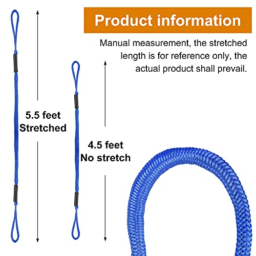 Bungee Dock Lines, 4 Feet Bungee Shock Cords Bungee Docking Rope Mooring Rope for Boat,PWC,Jet ski,Pontoon,Kayak,Canoe,Power Boat,Watercraft - image 4