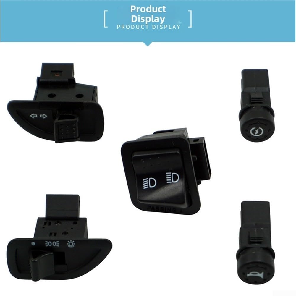 Set interruttori leva cambio Piaggio moto scooter indicatori direzione accensione faro plastica ABS metallo 5 pezzi