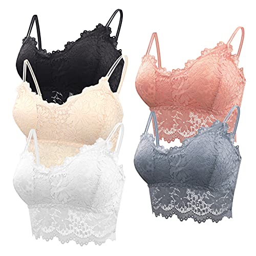Bralette acolchado sin aros que evita marcas solución de confort en encaje para pecho XL