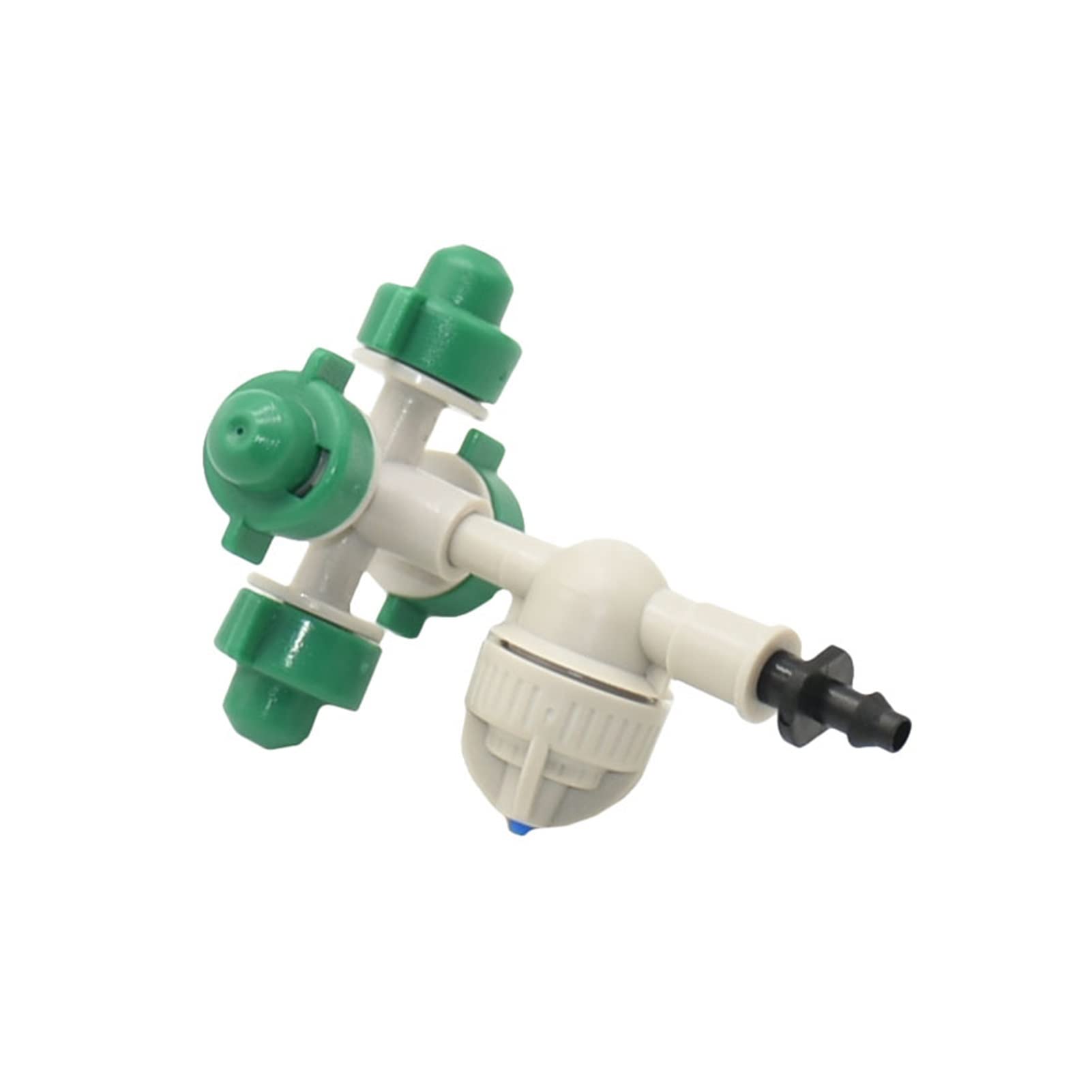 Serra Micro irrigazione a Goccia Ugello di atomizzazione sospeso, ugello atomizzante antidocchiato Croce con connettore spinato, ugello di atomizzazione for irrigazione Serra 50 Set (Color : Green)