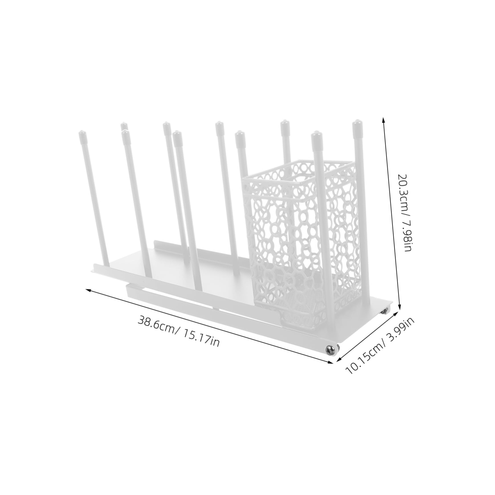 Portabicchieri Caffe Metallo Scomparti Distributore Tazze Usa Getta Coperchi Caffè Cannuccia Organizer Bar Cialde Cestino Utensili