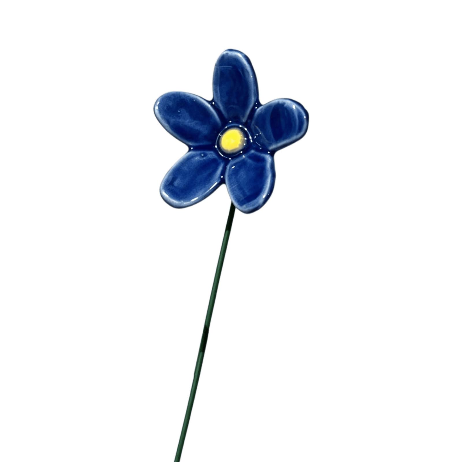 Kalttoy Realistic Ceramic Floral Arrangement for Shelf Display Decorative Single Stems Flower Ornament for Coffee Table Ceramic Rose
