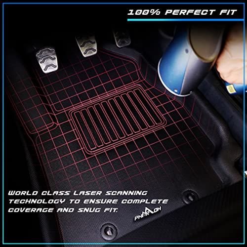 Image of Pharaoh 3D Car Mat | Compatible for Toyota | Custom Fit, All-Weather, Anti-Slip, Odorless, Stylish, and Eco-Friendly Floor Protection with Dust Collection Tray - Full Set (FORTUNER /INNOVA AT (3 Rows))