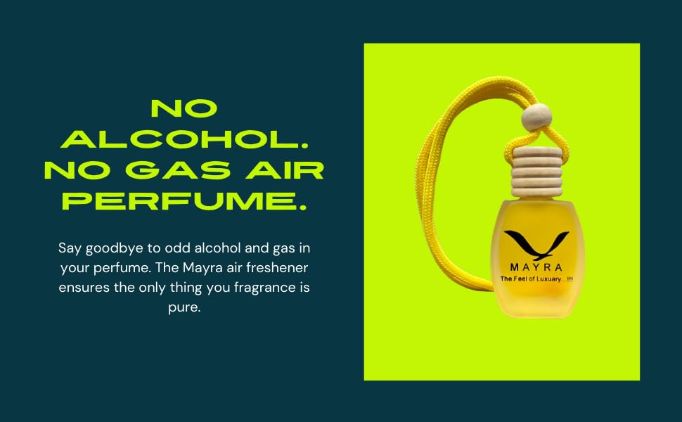 Image of MAYRA Air Freshener For Car /Car Perfumes /Long Lasting Good Smell Essential Oils Bottle with Wooden Lid (12ml) (Orange)