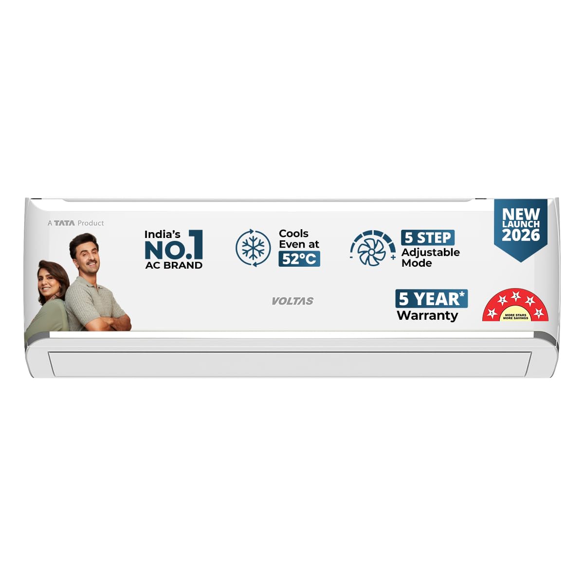 Voltas 1 Ton 5 Star Inverter Split AC 123V DZV