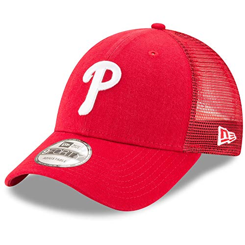 Casquette New Era Philadelphia Phillies 9Forty Trucker bleue réglable pour fan de baseball
