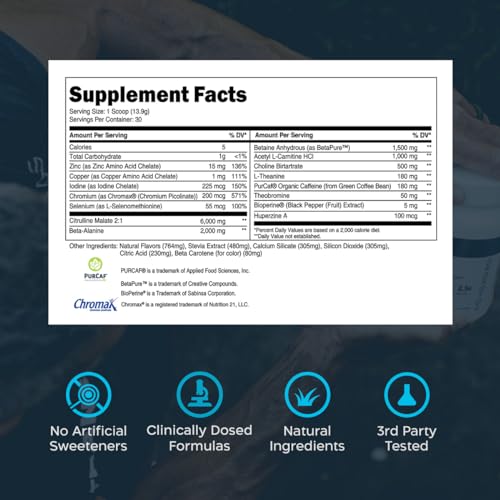 Image of Transparent Labs Lean Pre-Workout - Body Recomposition Pre Workout for Men and Women with Acetyl L-Carnitine, Beta Alanine Powder, & PurCaf Organic Caffeine Powder - 30 Servings, Orange