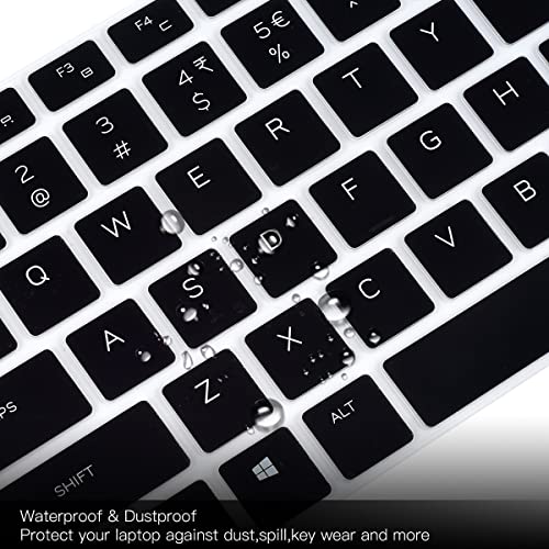 Image of Keyboard Cover Skin for 2024 2023 Dell Alienware M16 R1 R2, Dell G16 7630, Alienware x17 R2 R1 17.3 inch, Alienware m15 R5 R6 R7 & Alienware x15 R1 R2 15.6 inch, Alienware m17 R5 Protector, Black