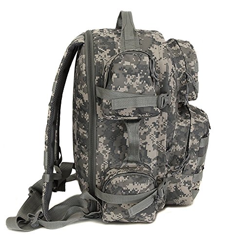 Npusa Men's Large Expandable Tactical Molle Hydration Readybackpack Daypack Bag - Acu Digital Camo #TOP4