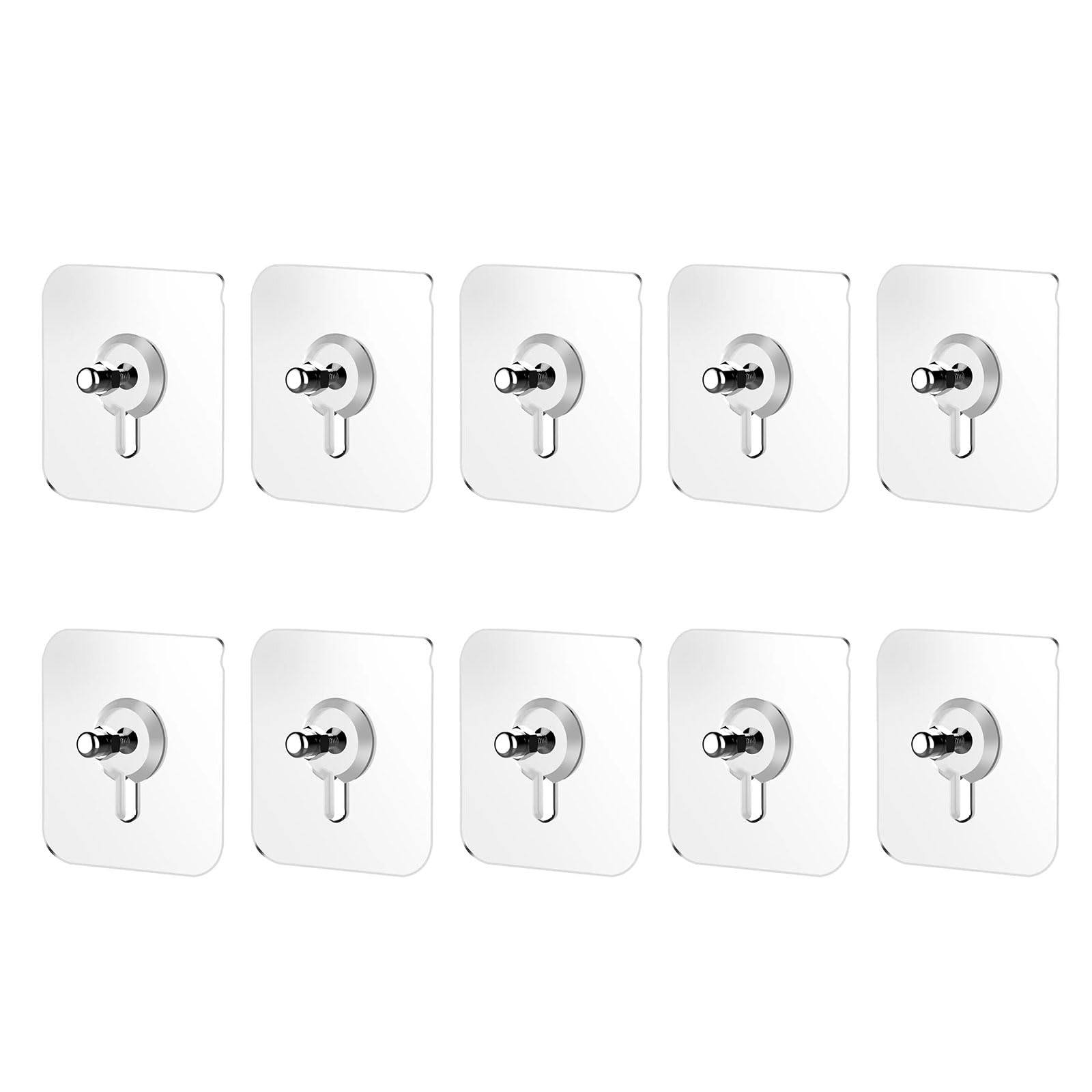 10Pcs Removable Wall Hooks Sticky Hanger None Traces Poster Photo Frame Clock Hangers for Home Decoration Enduring Hooks Sticky Hanger for Kitchen and Bathroom Use