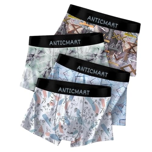 Image of Men's Airsoft Anti-Bacterial Trunks (Pack of 4) | Breathable Nylon | Sweat-Wicking Comfort | Everyday Regular Fit