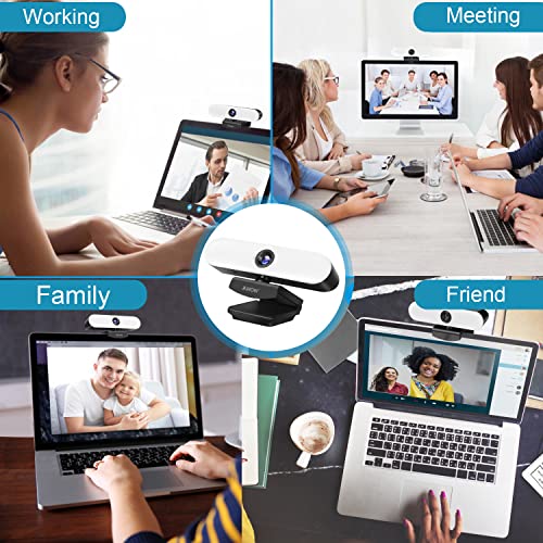 Awow 2K Webcam With Microphone And Adjustable Brightness Light Hd Computer Camera With Tripod Usb Webcam For Pc/Mac/Desktop/Laptop Usb Web Camera For Youtube Skype Zoom Xbox One And Video Calling #TOP6