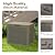 GULAIMOAO Outdoor Storage Box, 32 Gallon Deck Box with Lockable Lid, Waterproof Resin Storage Bin for Patio Furniture, Garden Tools, Cushions, Grey