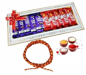 Bhai Dooj Gift Set for Brother and Bhabhi-Bhai Dooj Chocolate for Bhaiya-Bhai Dooj Tika Set