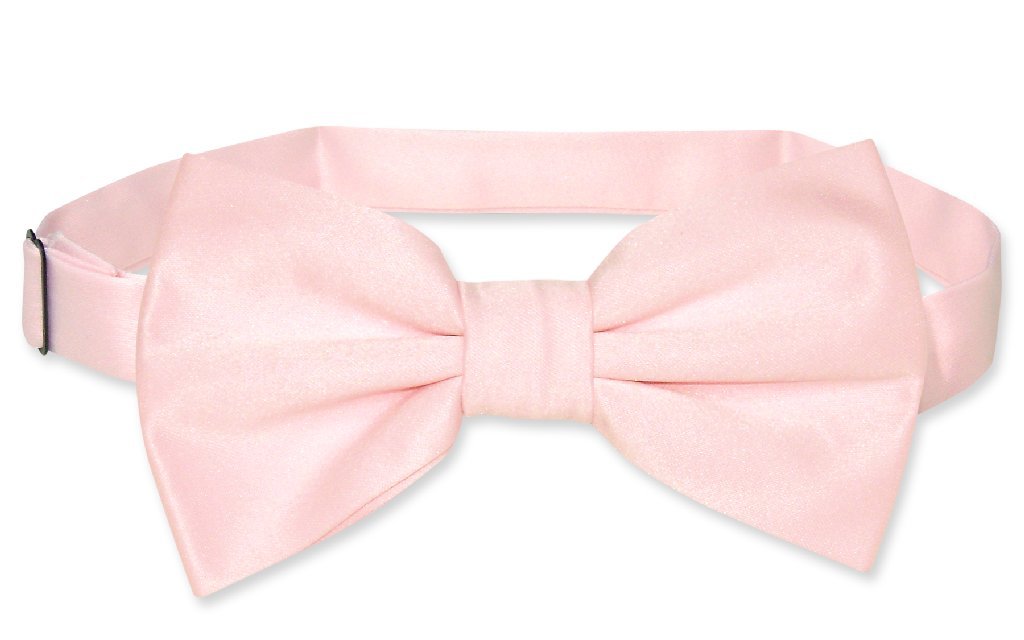 Vesuvio Napoli BOWTIE Solid PINK Color Men's Bow Tie for Tuxedo or Suit
