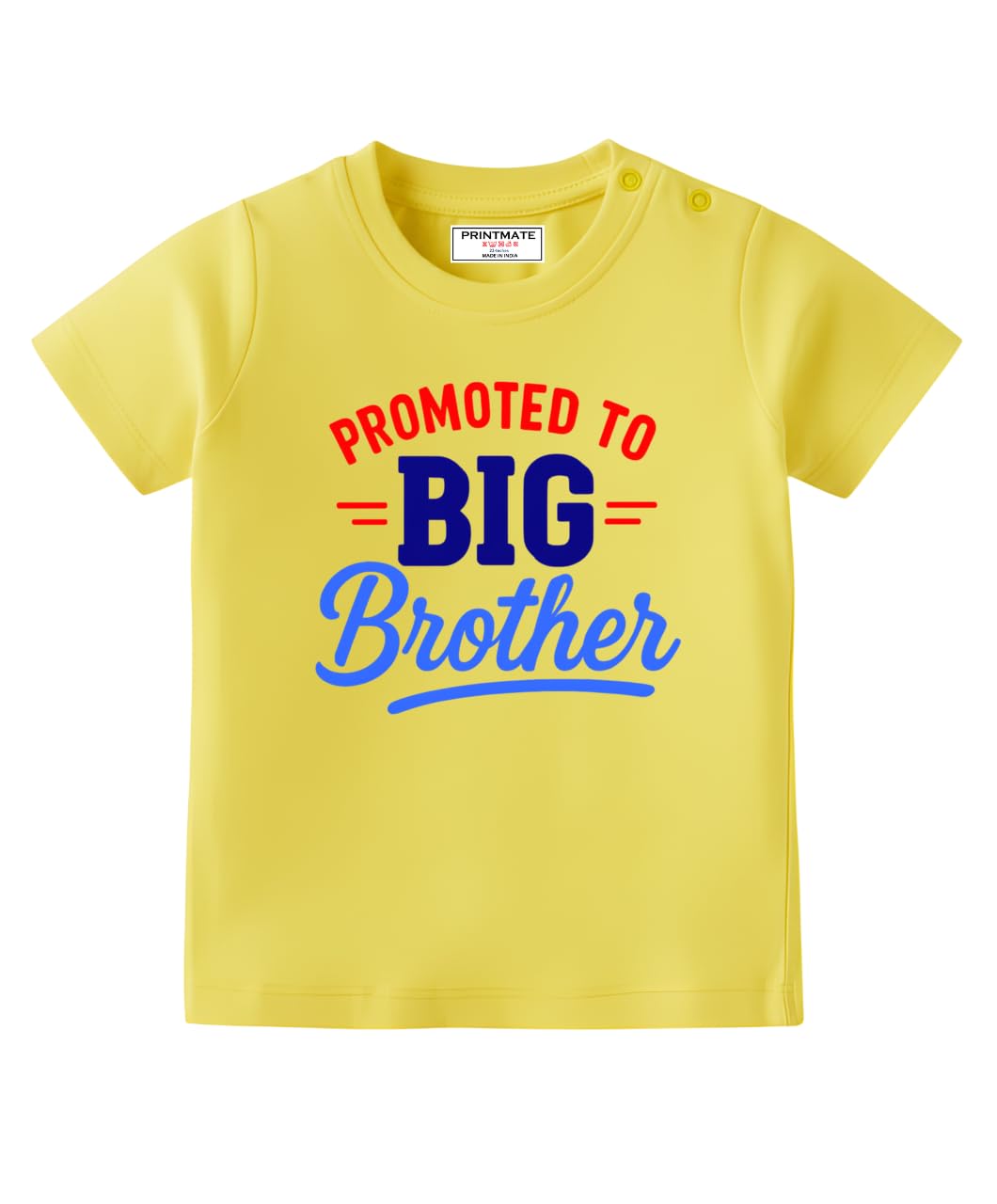 Promoted to Big Brother Printed Pure Cotton Soft Fabric Unisex Tshirt for Kids B4-image-46