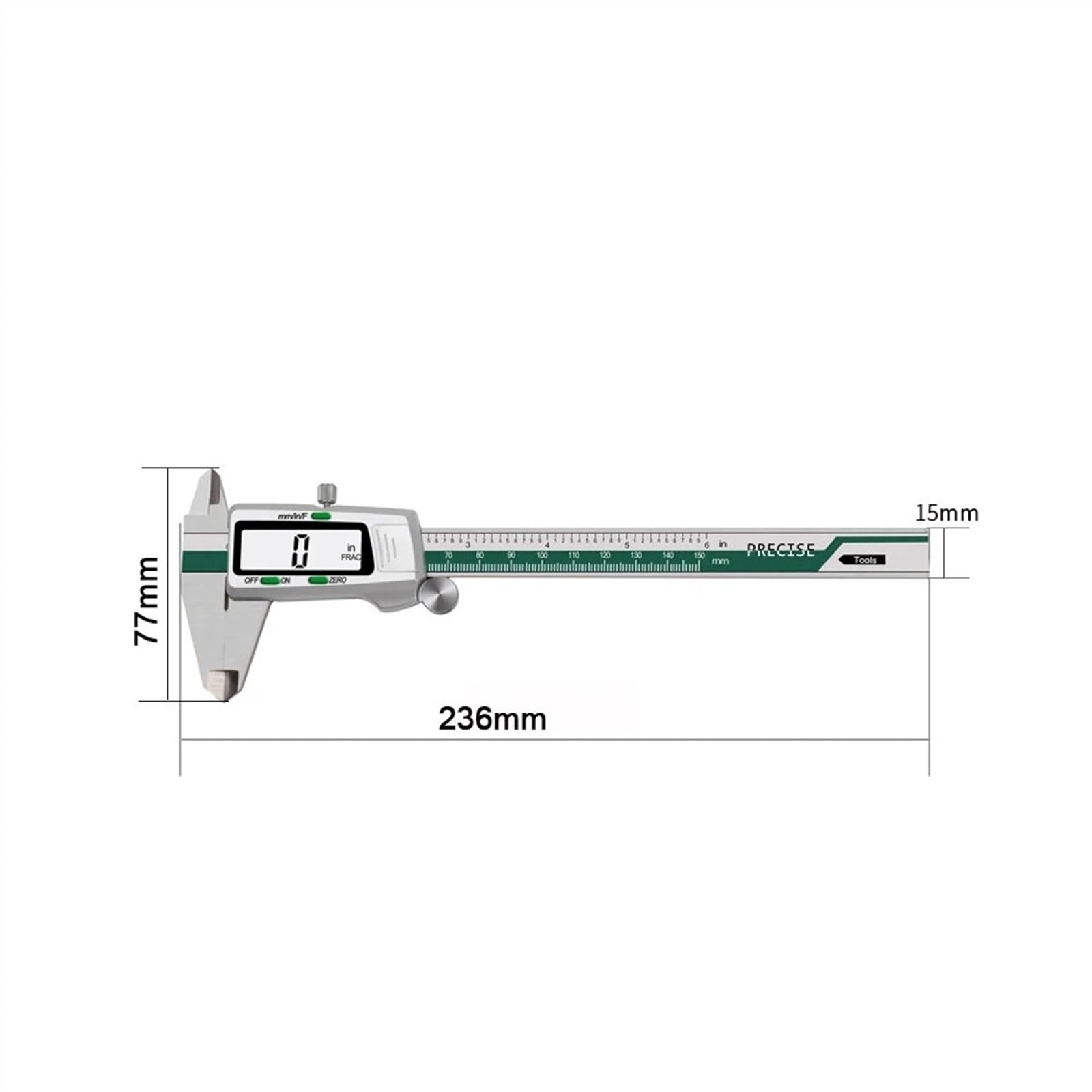 Suwmiarka cyfrowa Stal nierdzewna 150 mm Fraction/MM/Cal 0,01 mm Precyzyjna suwmiarka z noniuszem