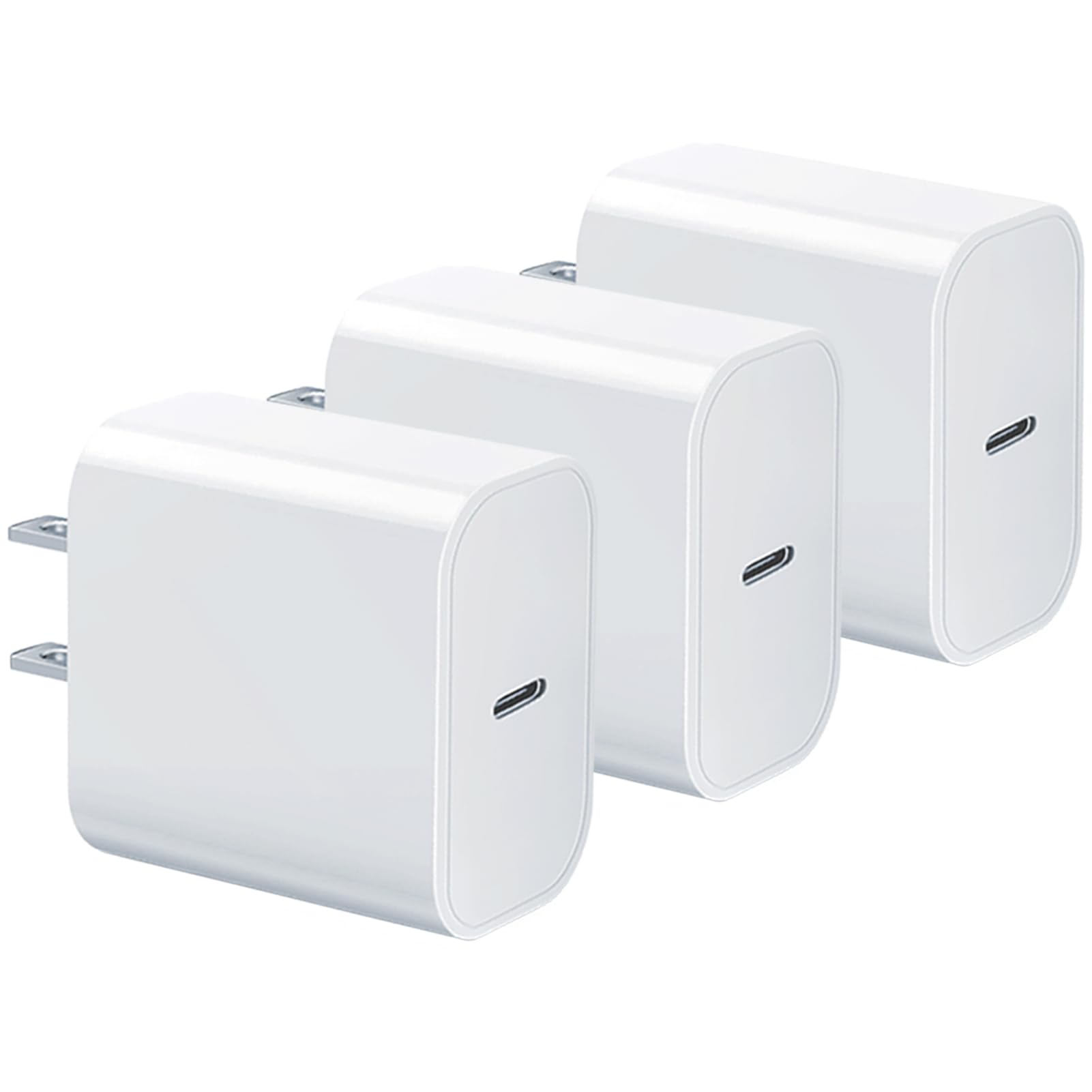 USB-C Charger Block Compatible with Apple Watch Block, iWatch Series Ultra/9/8/7/6/SE/SE2/5/4/3,gvmkwejk 20w Type-C PD Fast Charging USBC Power Adapter,3-Pack White