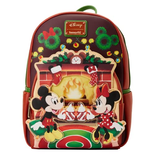 Loungefly Disney Mickey & Minnie Mouse Hot Cocoa Fire Place Womens Mini Backpack