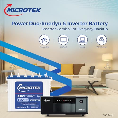 Image of Microtek iMERLYN UPS 1250 12V Inverter with M1502424TT 150Ah Battery