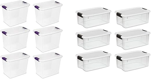 sterilite clearview 27 quart clear latching storage tote