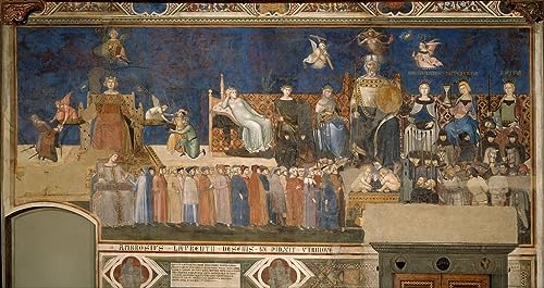Cuadro sobre lienzo de Lorenzetti para decorar tu salón con el Buen Gobierno 60x90cm