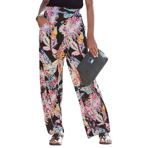 LASCANA Women's Printed Wide Leg Pants