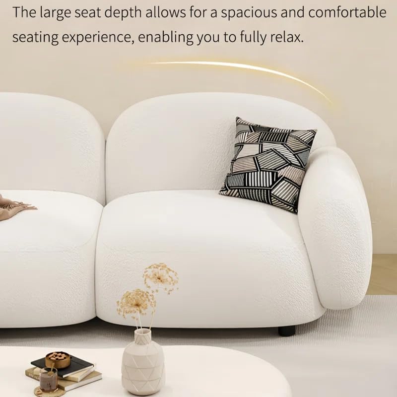 Image of LEGACY OF COMFORT Nailyn 3-Piece Living Room Set (6-Seater Sofa Set - 3+2+1) White