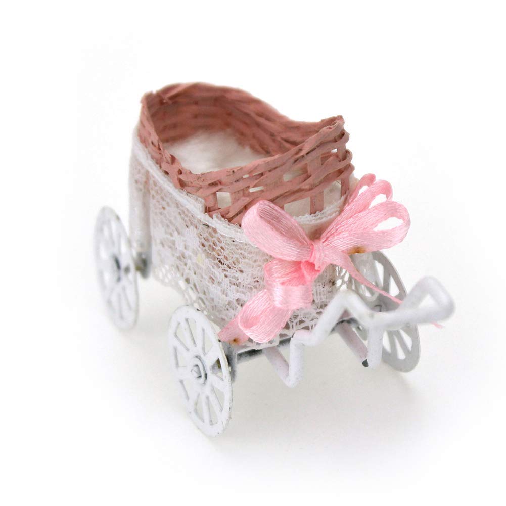 Yardwe Poussette Miniature 1:12 – Landau Réaliste Pour Maison De Poupée – Accessoire Décoratif Pour Jeu De Rôle – Enfants Et Collectionneurs