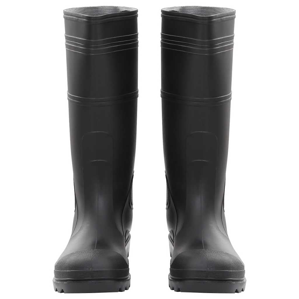 Stivali di gomma neri in PVC, taglia 46, con suola antiscivolo e altezza 41 cm, pantaloni impermeabili da pesca e caccia, per pesca a mosca, laghetto, fiume, lago e costa