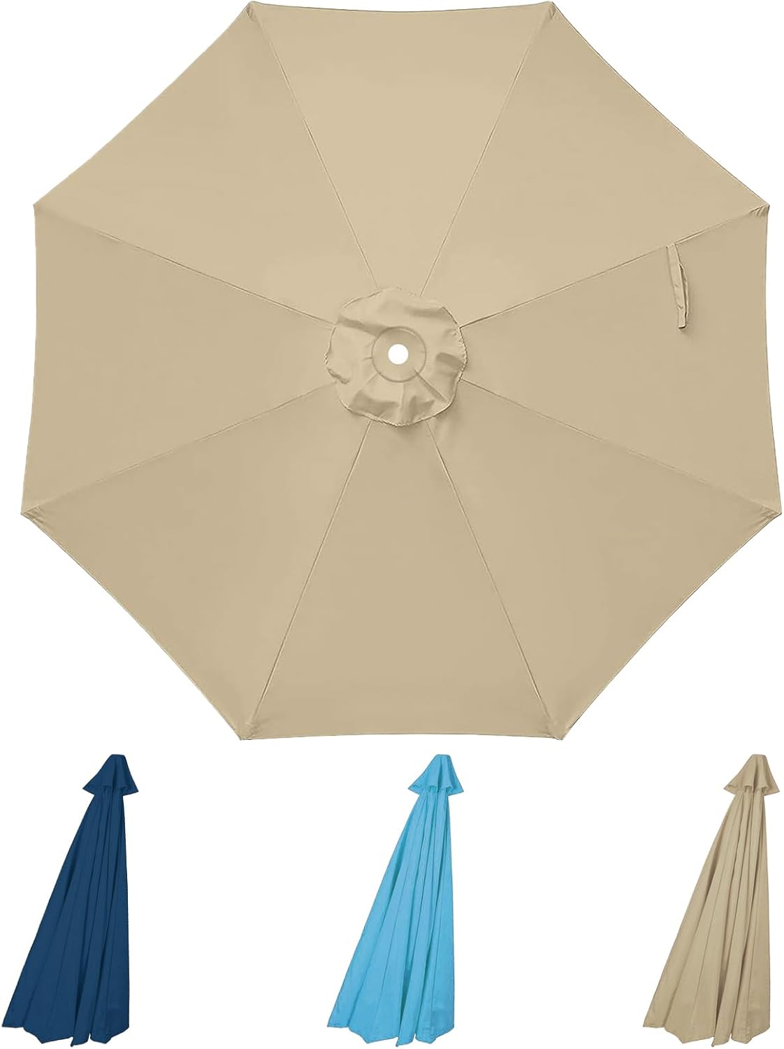 D&ONEHOS 10ft Cantilever Umbrella Replacement Canopy for 8 Ribs, Outdoor Offset Cantilever Umbrella Replacement Top Fit 10FT 8 Ribs, Canopy Top Only