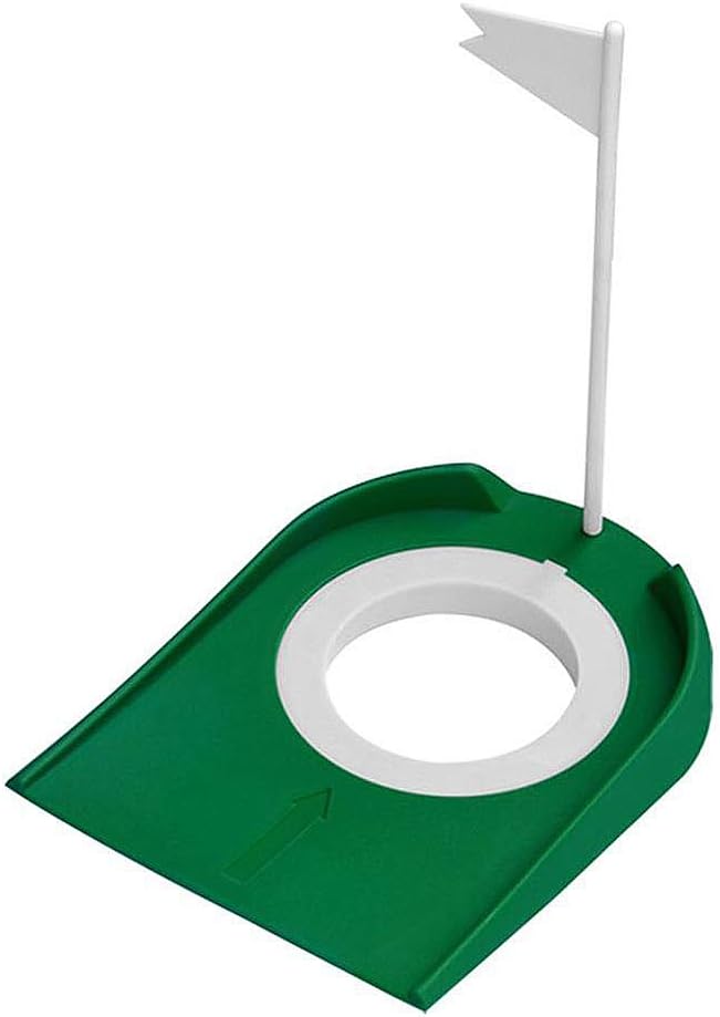 RMISODOPlastic Golf Putting Cup Green Golf Ball Putting Mat Golf Training Aid with Hole Flag for Indoor Outdoor Golf Practice