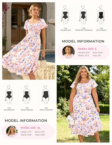 Image of GRACE KARIN Womens Summer Floral Maxi Dress 2026 Flowy Wedding Guest Dress A Line Boho Dresses Fashion Clothing with Pockets