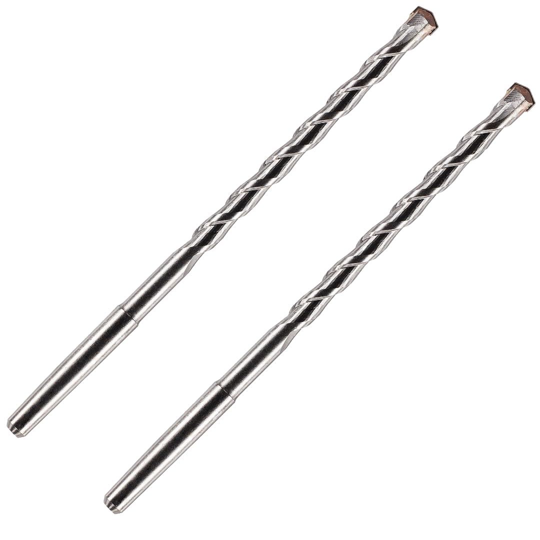 Pack Of 2 x 200mm Long TCT Tipped Centre Drill Bits For Use With Diamond Core Drill Bits. K Taper Shank. For Use In Concrete Masonry Brick Block Stone Granite. Tungsten Carbide Tip — image 1
