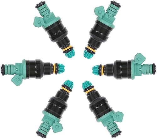 ECCPP Inyectores de combustible, 6 piezas de alto rendimiento de 4 agujeros inyector de combustible Kit 0280150415 apto para 1987-1993 para BMW 325i