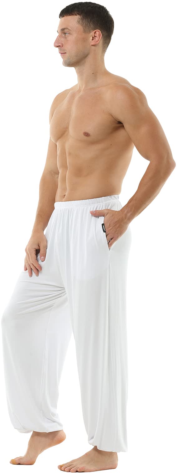 HOEREV Super Soft Modal Spandex Harem Yoga Pilates Pants