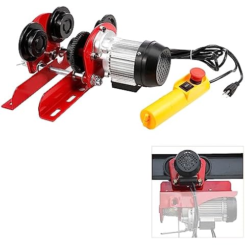 BEAMNOVA 1 Ton 2204 LBS Electric Trolley for Power Hoist, Fit 2.68-4.33 in I-Beam, for PA600 PA700 PA800 PA900 PA1000 Hoists Push Geared Overhead Heavy Duty Wheels Wide Flange Cover