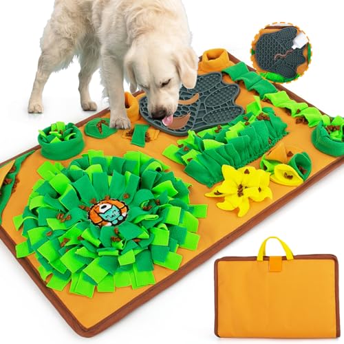 2-in-1 Suffle Mat & Licking Pad for Dogs Cat,Pet Snuffle Mat for Dogs Small Medium Large,Sniff Mat...