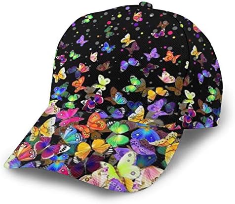 Baseball Cap Colorful Butterfly Print Dad Caps Classic Fashion Casual Adjustable Sport for Women Hats
