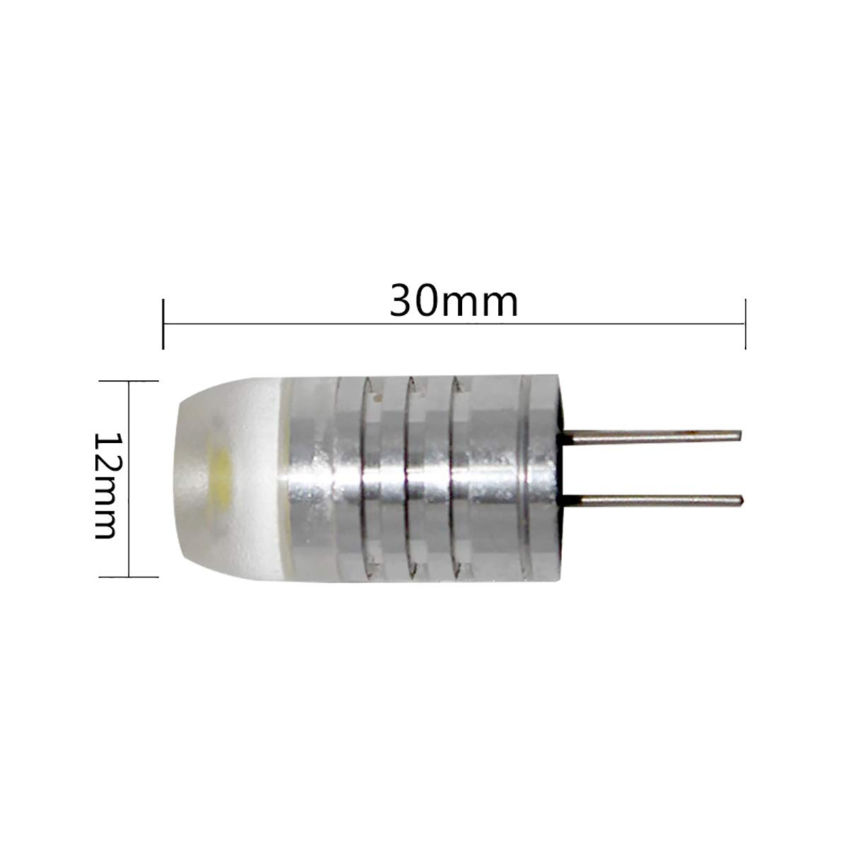 POCKETMAN 6-Pack Dimmable G4 LED Lampadine, DC 12V Round G4 Spotlight Bulb, 1.5W 240LM, 10W Sostituzione alogena lampadina, 120 ° Illuminazione, Bianco freddo