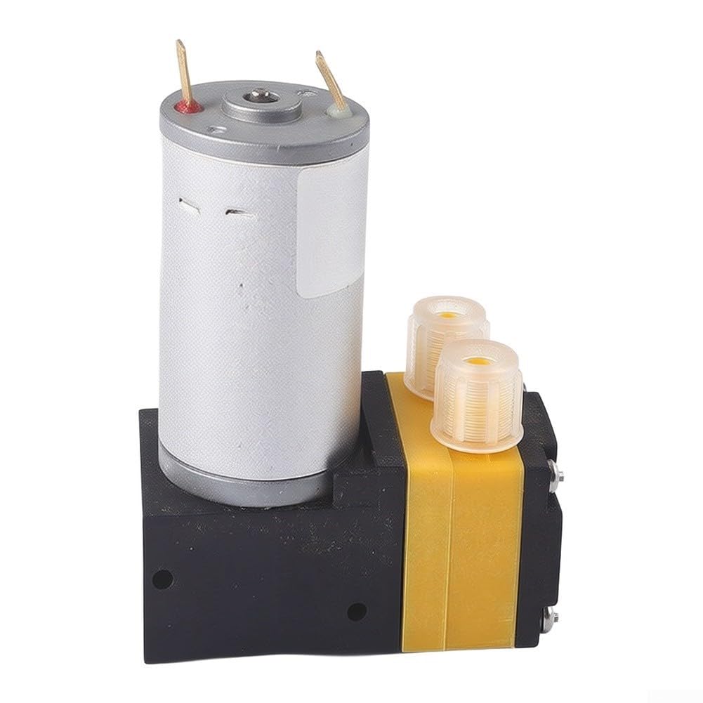 Mini Membranpumpe 24V Selbstansaugend für Gasprobenahme - Leise Kolbenpumpe aus Aluminium für Labor & Industrie 7x10x4cm