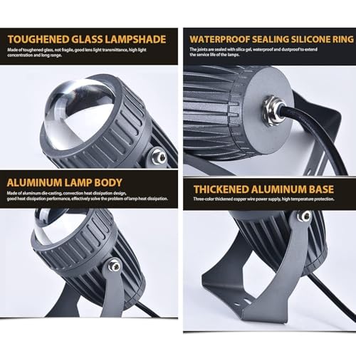 Foco LED de 10W orientable con ángulo ajustable para proyectos de iluminación exterior dirigida 5